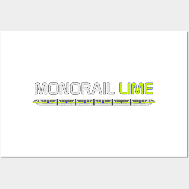 Monorail Lime Wall Art by Tomorrowland Arcade